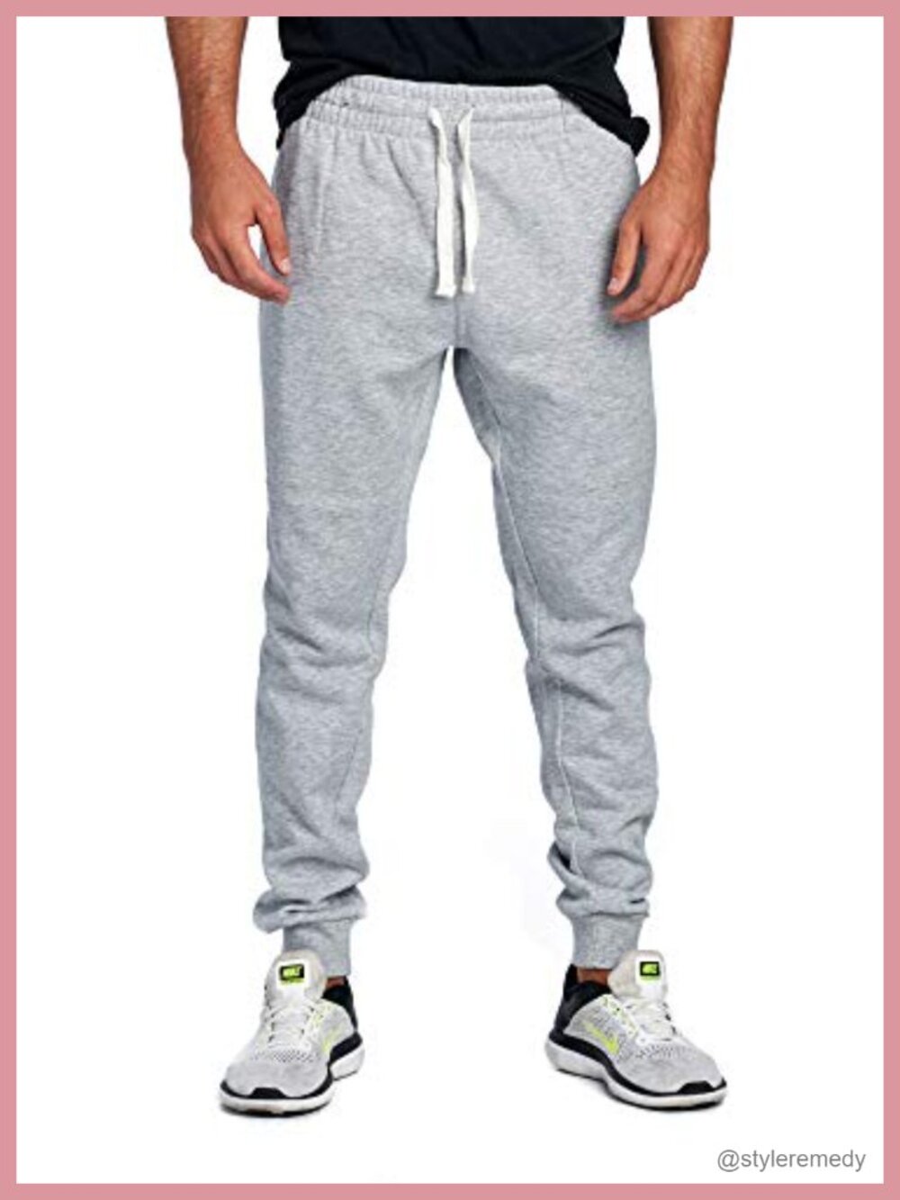Men's Fleece Jogger Sweatpants with Pockets Drawstring Athletic